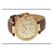 Michael Kors Parker Women's Analog Leather strip Watch Michael Kors Parker Women's Analog Leather strip Watch