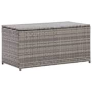 Vidaxl Garden Storage Box Poly Rattan 100x50x50 Cm Grey Vidaxl Garden Storage Box Poly Rattan 100x50x50 Cm Grey