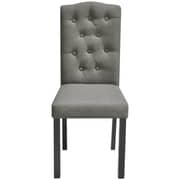vidaXL 2 Dining Chairs Fabric Upholstery Dark Grey vidaXL 2 Dining Chairs Fabric Upholstery Dark Grey