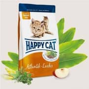 Happy Cat Adult Atlantik Lachs (Salmon) 300Gm X6 Pouches Active Outdoor Cats Food Kibbles