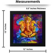 Story@Home Artistically Designed Ganesha' Framed Wall Art Painting - Wood, 30 cm x 3 cm x 30 cm, Multicolor FM1401
