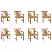 vidaXL Outdoor Chairs 8 pcs Solid Teak Wood vidaXL Outdoor Chairs 8 pcs Solid Teak Wood