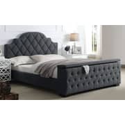 Footboard Storage Bed Queen without Mattress Grey