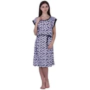 Soko Mesh Ladies Cap Sleeves with Belt Printed Nighty Blue Medium Soko Mesh Ladies Cap Sleeves with Belt Printed Nighty Blue Medium