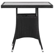 Vidaxl Garden Table Black 80x80x74 Cm Poly Rattan Vidaxl Garden Table Black 80x80x74 Cm Poly Rattan