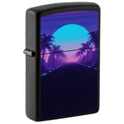 Zippo 49809 Sunset Black Light Design Black Lighter Black Matte Windproof Lighter
