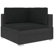 Vidaxl 8 Piece Garden Lounge Set With Cushions Poly Rattan Black Vidaxl 8 Piece Garden Lounge Set With Cushions Poly Rattan Black