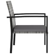 Vidaxl Garden Dining Chairs 2 Pcs Poly Rattan Grey