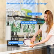 Lavish Over The Sink Dish Drying Rack Adjustable Stainless Steel Large Dish Drainer, Dish Rack Over Sink For Kitchen Counter Organization Storage Space Saver With Utensils Holders Lavish Over The Sink Dish Drying Rack Adjustable Stainless Steel Large Dish Drainer, Dish Rack Over Sink For Kitchen Counter Organization Storage Space Saver With Utensils Holders