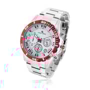 Louis Arden Men's Stainless Steel Analog Watch - LA1957M-PNP-WHT-RED