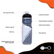 V2-cool Storm Insulated Water Bottle For Cycle Cage Fit With Free Silicon Mudcap 620 Ml/21 Oz, Black V2-cool Storm Insulated Water Bottle For Cycle Cage Fit With Free Silicon Mudcap 620 Ml/21 Oz, Black