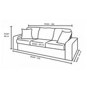 Galaxy Design Calypso 3 Seater Sofa Velvet Galaxy Design Calypso 3 Seater Sofa Velvet