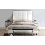 Luxurious Classic High-Profile Upholstered Bed Queen without Mattress White Luxurious Classic High-Profile Upholstered Bed Queen without Mattress White