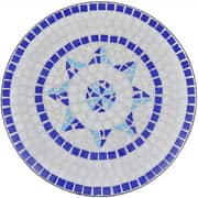 vidaXL Bistro Table Blue and White 60 cm Mosaic vidaXL Bistro Table Blue and White 60 cm Mosaic