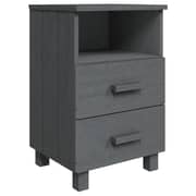 vidaXL Bedside Cabinet HAMAR Dark Grey 40x35x62 cm Solid Wood Pine vidaXL Bedside Cabinet HAMAR Dark Grey 40x35x62 cm Solid Wood Pine