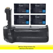 Dmk Power Dmk-bg-e11 Battery Grip Kit Compatible With Canon Eos 5d Mark Iii, Eos 5ds, Eos 5ds R Digital Slr Camera Includes Qty 4 Replacement Lp-e6 Batteries + Vertical Battery Grip