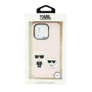Karl Lagerfeld Liquid Silicone Karl & Choupette Case For Iphone 14 Pro Light Pink