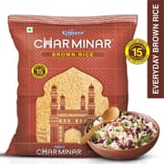 Kohinoor Charminar Brown Rice, 1kg (Pack of 5)+Brown Basmati Rice Jar 1 kg Combo Pack Kohinoor Charminar Brown Rice, 1kg (Pack of 5)+Brown Basmati Rice Jar 1 kg Combo Pack
