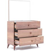 Ruby Beige and Brown Dressing Table with Mirror Ruby Beige and Brown Dressing Table with Mirror