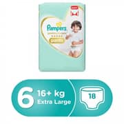 Pampers Premium Care Pants Diapers, Size 6, Extra Large, >16kg, Carry Pack, 18 Count