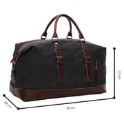 SAMBOX Weekender Leather Duffle Bag Black SAMBOX Weekender Leather Duffle Bag Black