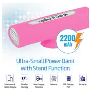 Promate Ultra Small Power Bank Pink With Stand Function 2200mAh - RELIEFMATE-2 Promate Ultra Small Power Bank Pink With Stand Function 2200mAh - RELIEFMATE-2