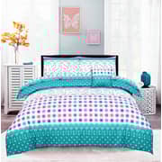 Style Nasma Queen Fitted Bed Sheet Set Esor Aqua Blue Style Nasma Queen Fitted Bed Sheet Set Esor Aqua Blue