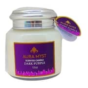 Aura Myst 10oz Pearl Glass Jar Candle With Lid Dark Purple