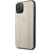 Ferrari Leather Case With Ferrari Logo For Iphone 11 Pro Beige
