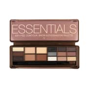 BYS Essentials - Contour, Brow And Eyeshadow Tin Palette 3-In- Makeup Kit, Easy To Carry Travel-Ready Beauty Set