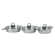 Hisar 6 Piece Teos Egg Pans Cookware Set, Stainless Steel Pan Set, 8 Inch Frying Pan, Single Egg Frying Pan, Stainless Steel Pot Set