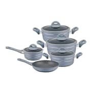 Royalford 9-piece Smart Forged Aluminium Cookware Set Grey