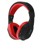 Promate Rechargeable Over-Ear Wireless Stereo Headset with Hi-Fi Sound Red