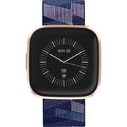 Fitbit Versa 2 Special Edition Smartwatch Navy & Pink Woven / Copper Rose Aluminium Fitbit Versa 2 Special Edition Smartwatch Navy & Pink Woven / Copper Rose Aluminium