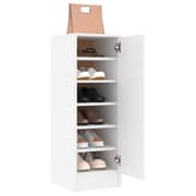 vidaXL Shoe Cabinet White 32x35x92 cm Engineered Wood vidaXL Shoe Cabinet White 32x35x92 cm Engineered Wood
