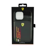 Ferrari Pu Leather Case With Printed Big Sf Logo For Iphone 14 Pro Max Black