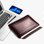 Wiwu Skin Croco Genuine Leather Sleeve Coffee Brown MacBook 13.3inch