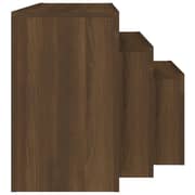 vidaXL Nesting Coffee Tables 3 pcs Brown Oak Engineered Wood vidaXL Nesting Coffee Tables 3 pcs Brown Oak Engineered Wood