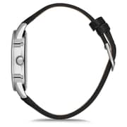 Omax Classic Series Black Leather Analog Watch For Men JD01P62B