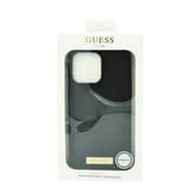 Guess Magsafe Liquid Silicone Logo Hard Case For Iphone 14 Pro Max Plate Black