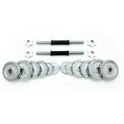 ULTIMAX 20 kg Chrome Dumbbell Set Adjustable Dumbbells set Cast Iron Adjustable Dumbbell Set - Hand Weight Lifting CHROME + Box