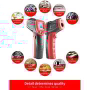 Ecvv High Precision Infrared Thermometer Professional Industrial Temperature Gun Etm380 Non-contact Lcd Display Digital Laser Thermometer -50~380℃