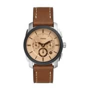 Fossil Machine Chronograph Brown Leather Analog Men Watch FS5620
