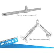 ULTIMAX 2Pcs Straight Bar Cable Attachment Gym Cable Attachment Bundles Rust-Resistant Chrome Finish Durable Industrial Grade Steel Knurled Gripped Surface Exercise Attachments for Pulley Machines ULTIMAX 2Pcs Straight Bar Cable Attachment Gym Cable Attachment Bundles Rust-Resistant Chrome Finish Durable Industrial Grade Steel Knurled Gripped Surface Exercise Attachments for Pulley Machines