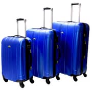Highflyer Lineage Series Trolley Luggage Bag Blue 3pc Set THA10063PC