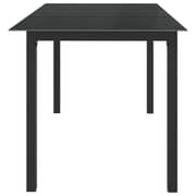 vidaXL Garden Table Black 150x90x74 cm Aluminium and Glass vidaXL Garden Table Black 150x90x74 cm Aluminium and Glass
