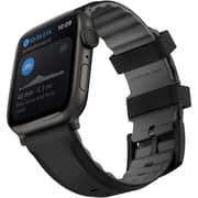 فيفا مدريد فينتركس حزام رياضي من السيليكون لساعة أبل 198 مم أسود ليلي