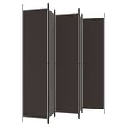 vidaXL 5-Panel Room Divider Brown 250x220 cm Fabric vidaXL 5-Panel Room Divider Brown 250x220 cm Fabric