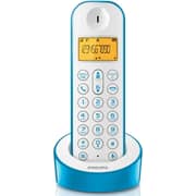 Philips Cordless Phone White Blue D1201WA63