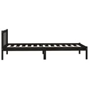 vidaXL Bed Frame Black Solid Pinewood 90x200 cm vidaXL Bed Frame Black Solid Pinewood 90x200 cm